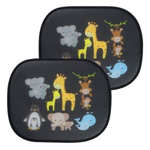 NOCASE 2pcs Universal Heat Separation for Kids Baby UV Block Curtain Window Sun Visor Rear and Side Window Sunshade Car Sun Shade Cover