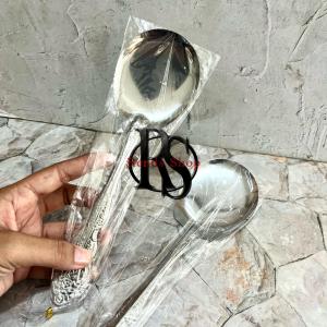 (Isi 50 Pcs) Souvenir Centong STAINLESS Motif KERANG Kemasan PLASTIK GRATIS KARTU UCAPAN Hadiah Pernikahan Murah