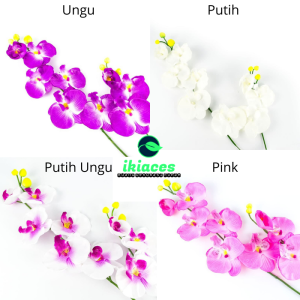 BUNGA ANGGREK PLASTIK BUNGA ANGGREK ARTIFICIAL TANAMAN ARTIFISIAL BUNGA PLASTIK BUNGA PALSU ANGGREK HIAS DEKORASI BUNGA MURAH BAYAR DI TEMPAT