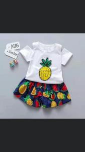 Setelan Anak Setelan Kekinian Anak Perempuan Setelan Kaos Santai NANAS