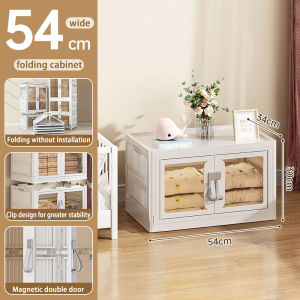 【 In stock 】 Home free installation storage cabinet | Foldable childrens wardrobe equipment storage cabinet | Living room double door toy cabinet Snack storage cabinet | Portable folding wardrobe