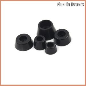 【Pinellia flowers】 10Pcs Black Rubber Round Cabinet Instrument Case Feet Foot Circular Bumpers Pads