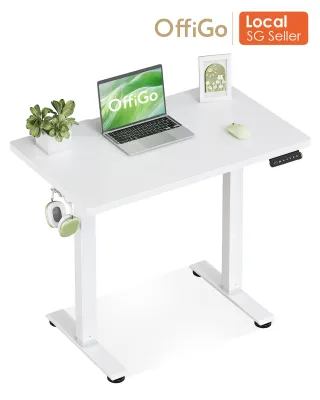 OffiGo 100CM/80CM Ergonomic Computer Table Electric Height Adjustable Standing Desk Office Table