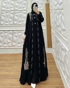 Nayraa Dress Gamis Wanita Dewasa Terbaru 2024 Elegan Gamis Remaja Kekinian Viral Gamis Modern Lebaran Mewah Dress Muslimah Model Baru
