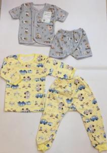 LITTLE OWL Setelan Kancing Pendek Animal Garden Setelan Oblong Panjang NB/S/M/L Set Anak Laki Laki Anak Perempuan