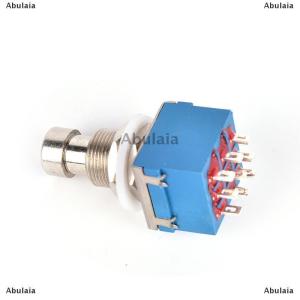 [COD] Abulaia 1x 9-pin 3PDT กีต้าร์เอฟเฟค Pedal BOX STOMP Foot Metal SWITCH True BYPASS BLUE
