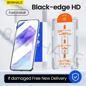 BKWHALE Easy Install Tempered Glass For Samsung Galaxy A55 A56 A57 A35 A36 A37 A25 A26 A15 A16 A17 A54 A34 A24 A14 A07 A06 A05 A05S Full Screen Protector Film