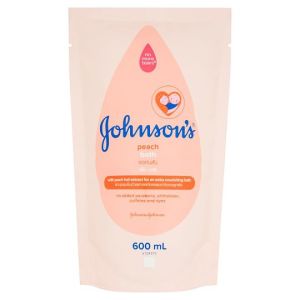READY STOCK!!!Johnsons Baby Peach Bath - 2 x 600ml (Refill Pack) / 600ml per pack