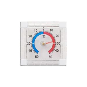 CHLOCH -50 ° C~50 ° C Nhiệt kế đo nhiệt độ Giá đỡ gắn tường Trong nhà Ngoài trời Nhiệt kế quay số Trong suốt Giá đỡ cửa sổ Đo lường có độ chính xác cao Vật dụng cần thiết hàng ngày trong gia đình