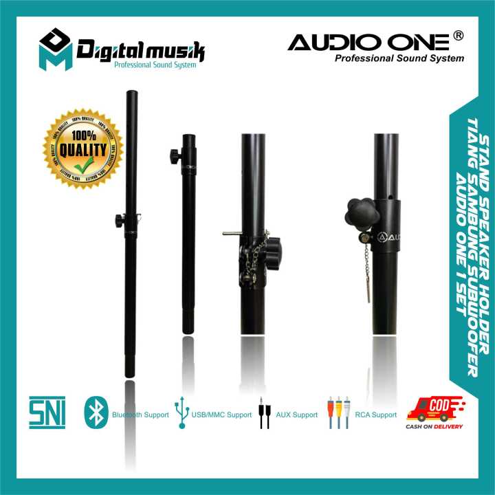 Stand Speaker Holder Tiang Sambung Subwoofer Audio One Set