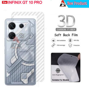 Antigores CARBON Transparent INFINIX GT 20PRO 10 PRO Note 40 40PRO 30 30PRO HOT 40i Pro 30 30i Skin Karbon Bening CLEAR Grafik Motif / Garskin Belakang Back / Gar Back anti Jamur / Anti Gores Body Casing Anti Mussrom1 4G 5G S GT10 GT 10PRO GT10PRO 30 i 20