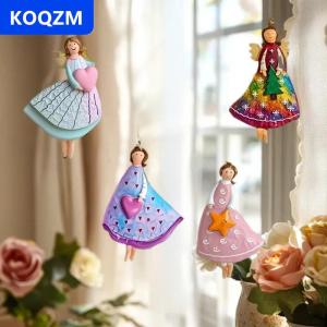 [COD] KOQZM 4 cái bộ Cổ Điển Thiên Thần Treo Trang Trí Nội Thất Handmade Giáng Sinh Đồ Trang Trí Lễ hội Trang Trí Nội Thất Cho Xmas Tree Home Văn Phòng 2026 Năm Mới Quà Tặng