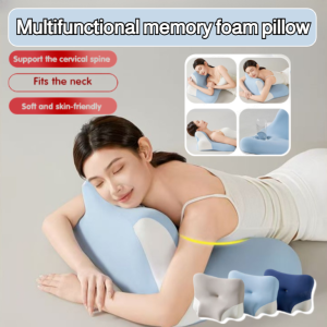 Multifunctional memory foam pillow Ice silk prone sleeping pillow Sleeping with phone while prone Neck support pillow Lumbar support pillow