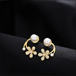Delicate CZ Diamond Ball Ear Buckle Korean French Style Fashion Earrings for Women Daily Party Gift