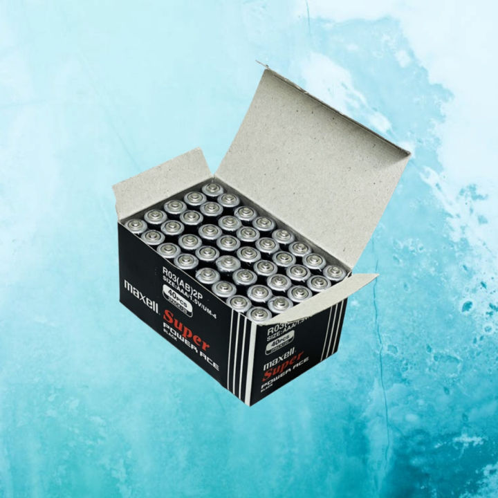 Hộp 40 Vên Pin AAA (Pin Đũa) Maxell R03(AB)2P Black - Pin 3A Vỉ 2 Viên ...
