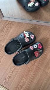 [Free Shipping] Cute Rose Dog High-Quality Versatile Womens Summer Outdoor Non-Slip Anti-Odor Closed-Toe Clogs