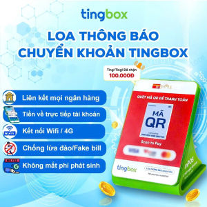 Loa thông báo chuyển tiền thanh toán QR Code dành cho nhà bán hàng- kết nối wifi hoặc sim có mạng - Tiền về thẳng ngân hàng VPBANK không qua trung gian - Free mọi loại phí