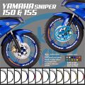 Yamaha Sniper 155 & 150 Mag Decals Sticker Front & Back Side By Side 4pcs (CHECKERED). 