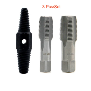 3pcs 1/2 Inch 3/4 Inch Wire Screw Extractor Broken Water Pipe Thread Repair Tap