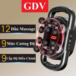 [Tặng củ sạc + cáp sạc] Máy Massage Toàn Thân Cầm Tay 12 Đầu Máy Mát Xa Đấm Lưng 12 Đầu GDV - Hàng Chính Hãng