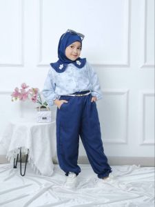 Setelan Anak Perempuan Blouse + Celana / Lunara One Set
