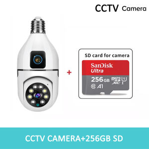 Xiaomi Dual Lens CCTV Camera Connect Cellphone With Audio and Speaker Mini IP Security Camera CCTV Light Bulb Connect to CP Outdoor HD Wireless CCTV Camera Baby Monitor Surveillance