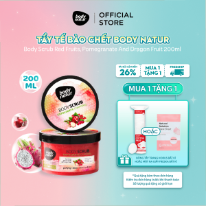 Tẩy tế bào chết Body Natur Body Scrub Red Fruits Pomegranate And Dragon Fruit 200ml