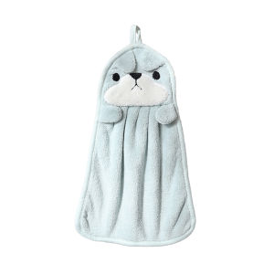 WENTIVV Cute Hanging Kitchen Use Cartoon Animals Style For Kids Household Item Hand Towels Cleaning Cloth Bathroom Supplies