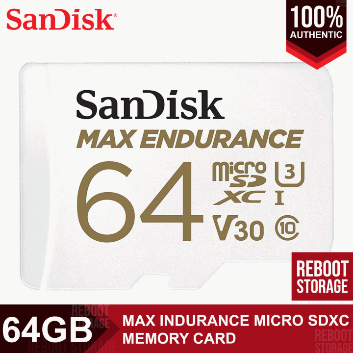 SanDisk 64GB Max Endurance micro SDXC U3 V30 for CCTV Dashcam