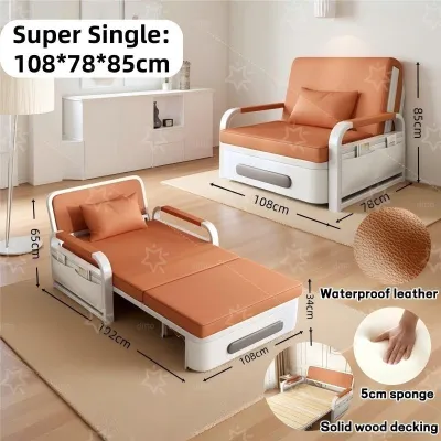 Ditto Mall Folding Sofa Bed Single/Double Dual-Use Sofa Bed Pull Out Storage Sofa Bed With Pillow