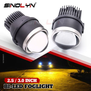 Sinolyn 2.5/3.0 Inch Universal Bi LED Fog Lamp Projector Lens Waterproof Driving Light High/Low Beam Spot Light 3000K 6000K Fog Light For Car Motorcycle Accessories Retrofit
