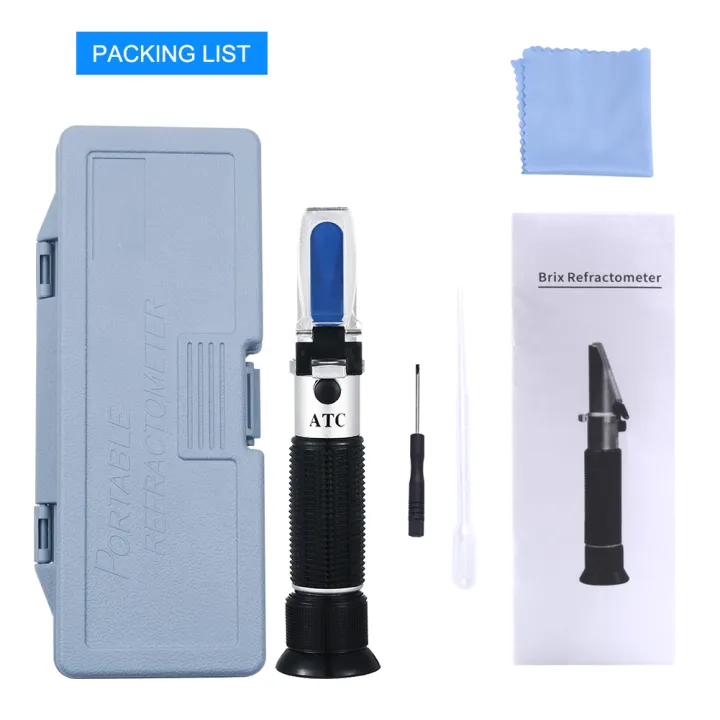0-90% Brix Meter Refractometer Handheld Sugar Refractometer High Accurate Brix Measurement Meter
