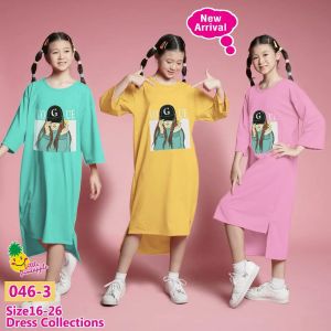 Little pineapple oversize shirt dress Yuka anak tanggung 10-15Y