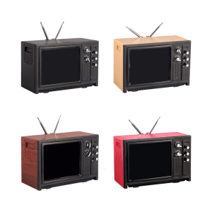 Antique Miniature Television Model For Doll House Scene Setting with Life Like Knobs And Screen Doll House Display Props