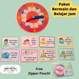 Paket Bermain dan Belajar Jam Edukasi Waktu