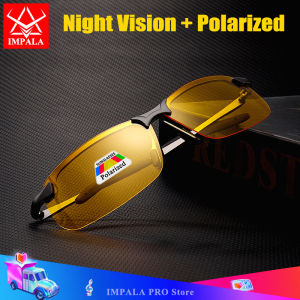 IMPALA PG036W Fashion Men Photochromic Polarized Sunglasses for Driving and Fishing Anti Glare Lens Use in Day and Night UV Protective Smart Discoloration Lens Change Color Outdoor Sports Glasses