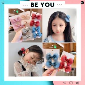 Set 2 Kẹp Tóc Nơ Lấp Lánh Phong Cách Công Chúa Xinh Xắn Cho Bé Gái Kẹp Tóc Cute - BEYOU