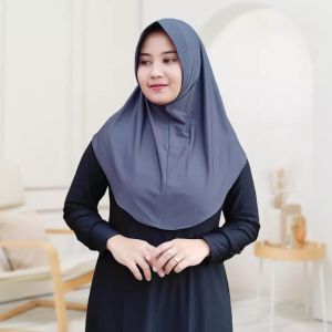 JILBAB INSTAN WANITA MUSLIMAH HOMEWEAR MOTIF POLOS