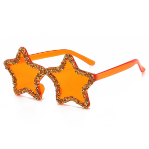 Stylish Star Sunglasses for Girls Boys Photo Props Travel Hip Hop Star Glittering Glasses Plastic