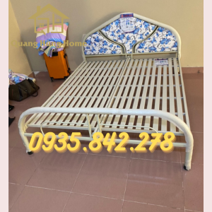 [Hỏa tốc HCM] Giường sắt ống tròn Tấn Phú nhiều màu giá rẻ giường sắt sơn tĩnh điện