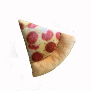 [DANDELION]Pet Toy Simulation Pizza Dog ToyPlush Sound Paper Interactive Toy Dog Teeth Grinding Toys