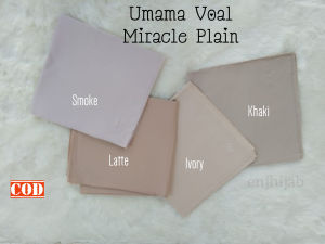 PART 1 JILBAB VOAL MIRACLE PLAIN UMAMA JILBAB HIJAB KERUDUNG SEGIEMPAT POLOS LASER CUT UMAMA