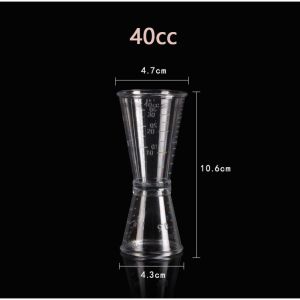 Acrylic Double Jigger Cup Measure Cup 10-22oz 20-40cc