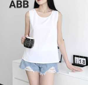 atasan wanita tanpa lengan inner kutung korean style