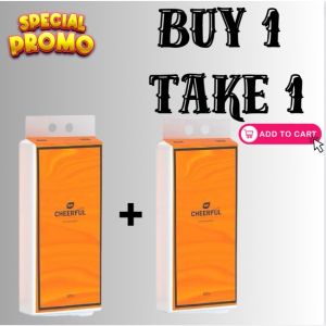 (BUY 1 TAKE 1 )1280-Sheet CHEERFUL Facial Tissue Soft pack baby Tissue Paper 4-ply thickening tissue