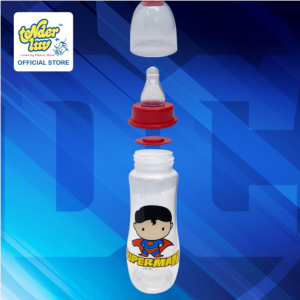 Justice League Bug Shape Feeding Bottles with Icon Hood - 3x 9oz / 240ml with Sealing Disc