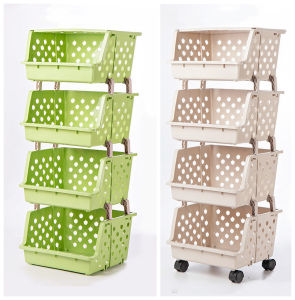 2024 NEW Moving Rack Kitchen Storage Shelf Wall Home Bedroom Bathroom Multifunctional Organizer Trolley food Kitchen & Dining > Kitchen Storage & Accessories > 2026