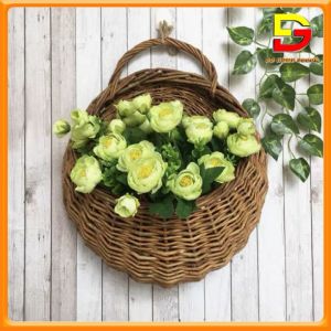 Giỏ Hoa Treo Tường Giỏ Mây Đan Tự Nhiên TẶNG MÓC TREO -DG-401