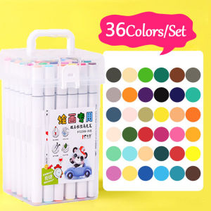 Double-ended Watercolor Pen Marker Student School Painting Supplies Stationery Various Colors Set