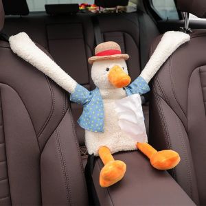 Duck Butt Plush Hanging Car Tissue Holder – Cute Cartoon Napkin Dispenser Storage – Universal Auto Interior Decor
